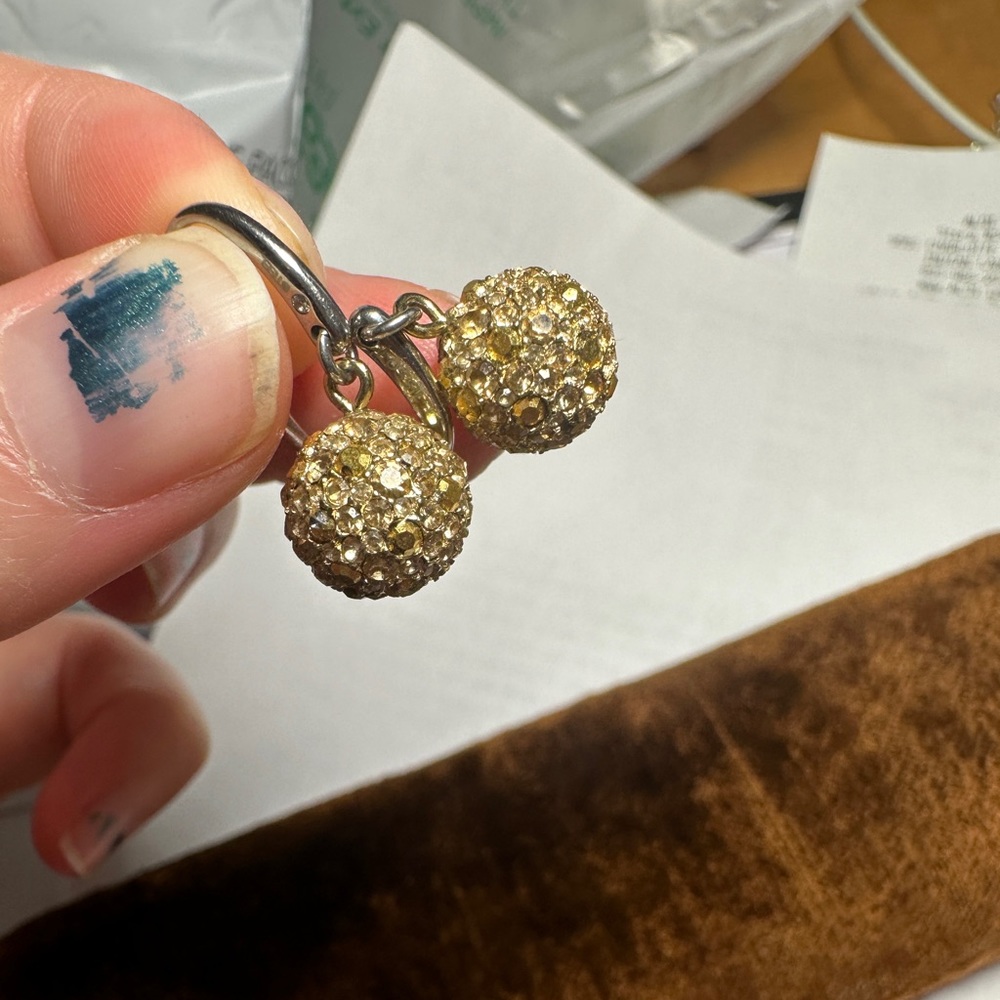 Fossil studded rhinestone earrings